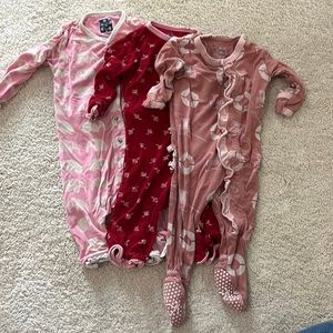 Kickee pants onesie bundle baby girl 0-3 months